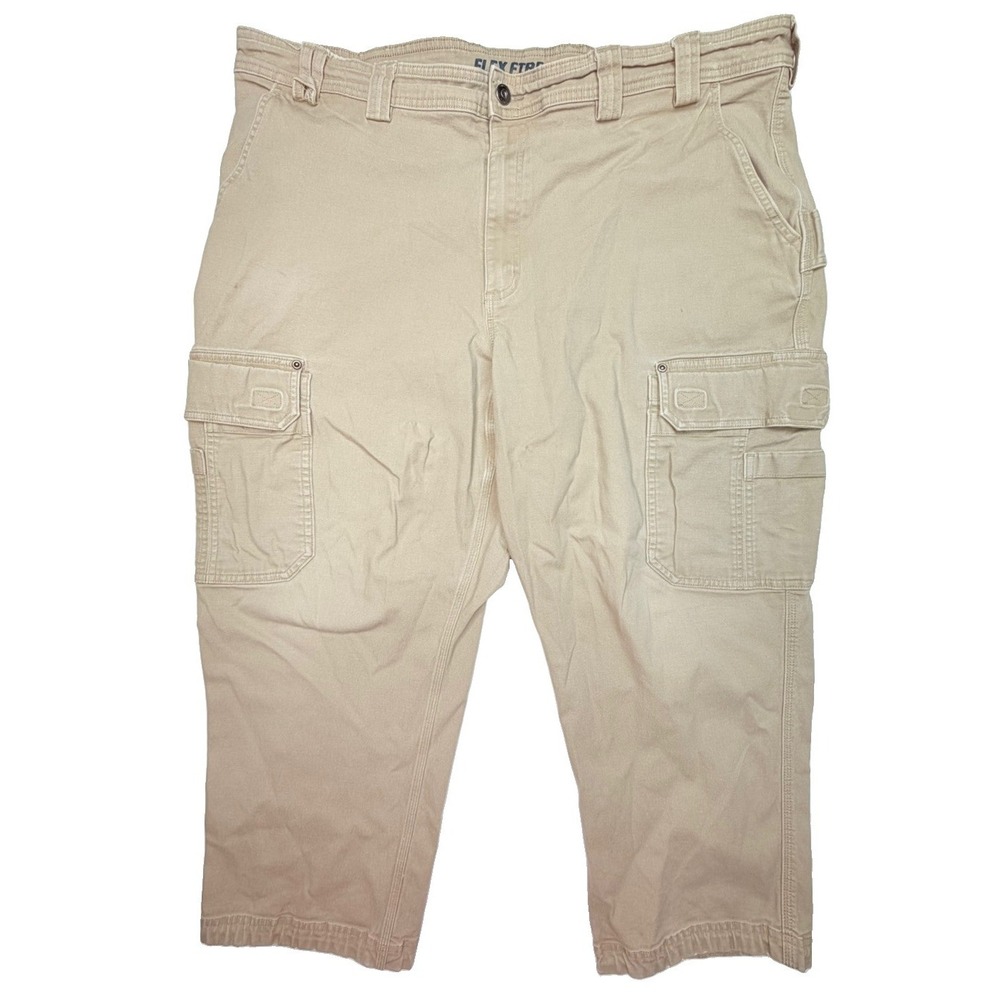 Duluth Trading DuluthFlex Fire Hose Cargo Pants Mens 46x28 Relaxed Fit Khaki